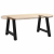 Nogi do stolika kawowego, 2 szt., czarne, 60x(42-43) cm, stal