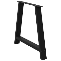 Nogi do stolika kawowego, 2 szt., czarne, 90x(72-73) cm, stal