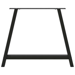 Nogi do stolika kawowego, 2 szt., czarne, 90x(72-73) cm, stal