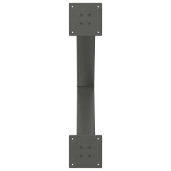 Nogi do stołu jadalnego, 3 szt., antracyt, 70x(72-73) cm, stal