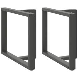 Nogi do stołu jadalnego, 2 pcs., antracyt, 100x35x(72-73) cm