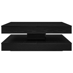 Stolik kawowy obrotowy 360 stopni czarny dąb 90x90x34,5 cm