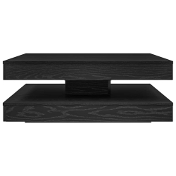 Stolik kawowy obrotowy 360 stopni czarny dąb 90x90x34,5 cm