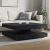 Stolik kawowy obrotowy 360 stopni czarny dąb 90x90x34,5 cm