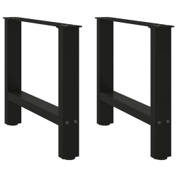 Nogi do stolika kawowego, czarne, 2 szt., 60x(42-43) cm, stal