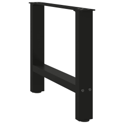Nogi do stolika kawowego, czarne, 2 szt., 60x(42-43) cm, stal