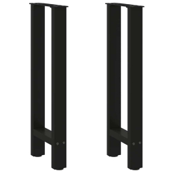 Nogi do stolika kawowego, czarne, 2 szt., 28x(72-73) cm, stal