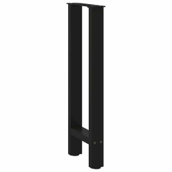 Nogi do stolika kawowego, czarne, 2 szt., 28x(72-73) cm, stal