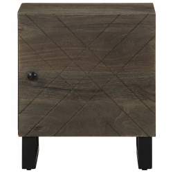 Szafki nocne, czarne, 2 szt., 40x33x46 cm, lite drewno mango