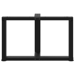 Nogi do stolika kawowego, 2 pcs., czarne, 60x25x(42-43)cm, stal