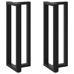 Nogi do stołu barowego, 2 szt., czarne, 50x35x(110-111)cm, stal
