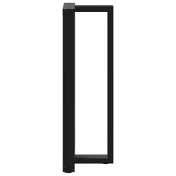 Nogi do stołu barowego, 2 szt., czarne, 50x35x(110-111)cm, stal