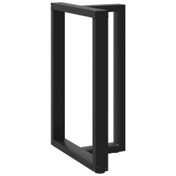 Nogi do stołu barowego, 2 szt., czarne, 60x35x(90-91) cm, stal