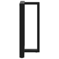 Nogi do stołu barowego, 2 szt., czarne, 60x35x(90-91) cm, stal