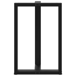 Nogi do stołu barowego, 2 szt., czarne, 60x35x(90-91) cm, stal