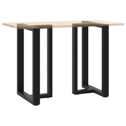 Nogi do stołu barowego, 2 szt., czarne, 60x35x(90-91) cm, stal