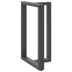 Nogi do stołu barowego, 2 szt., antracyt, 60x35x(90-91)cm, stal