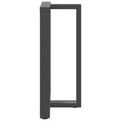 Nogi do stołu barowego, 2 szt., antracyt, 60x35x(90-91)cm, stal