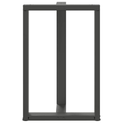 Nogi do stołu barowego, 2 szt., antracyt, 60x35x(90-91)cm, stal