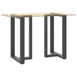 Nogi do stołu barowego, 2 szt., antracyt, 60x35x(90-91)cm, stal