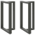 Nogi do stołu barowego, 2 szt., antracyt, 60x35x(90-91)cm, stal