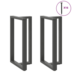 Nogi do stołu barowego, 2 szt., antracyt, 60x35x(100-101) cm