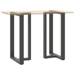 Nogi do stołu barowego, 2 szt., antracyt, 60x35x(100-101) cm