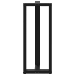 Nogi do stołu barowego, 2 szt., czarne, 40x35x(100-101)cm, stal