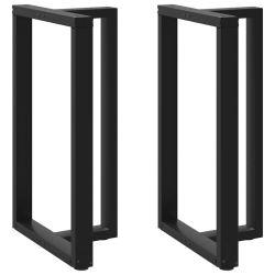 Nogi do stołu barowego, 2 szt., czarne, 60x35x(100-101)cm, stal