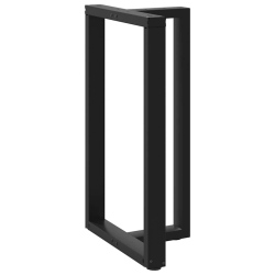 Nogi do stołu barowego, 2 szt., czarne, 60x35x(100-101)cm, stal
