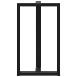 Nogi do stołu barowego, 2 szt., czarne, 60x35x(100-101)cm, stal