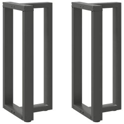 Nogi do stołu barowego, 2 szt., antracyt, 50x35x(90-91)cm, stal