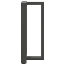 Nogi do stołu barowego, 2 szt., antracyt, 50x35x(90-91)cm, stal