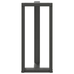 Nogi do stołu barowego, 2 szt., antracyt, 50x35x(90-91)cm, stal