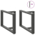 Nogi do stolika kawowego, 2 pcs., antracyt, 60x25x(42-43) cm