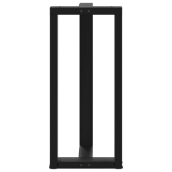 Nogi do stołu barowego, 2 szt., czarne, 50x35x(90-91) cm, stal