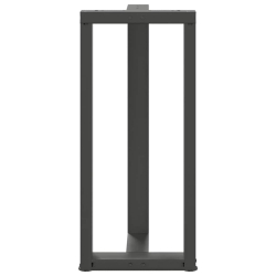 Nogi do stołu barowego, 2 szt., antracyt, 40x35x(90-91)cm, stal