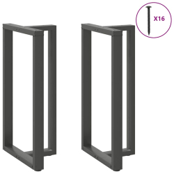 Nogi do stołu barowego, 2 szt., antracyt, 60x35x(110-111)cm