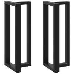 Nogi do stołu barowego, 2 szt., czarne, 50x35x(100-101)cm, stal