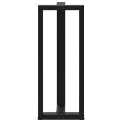 Nogi do stołu barowego, 2 szt., czarne, 50x35x(100-101)cm, stal
