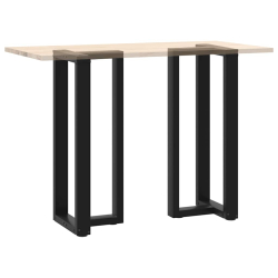 Nogi do stołu barowego, 2 szt., czarne, 50x35x(100-101)cm, stal