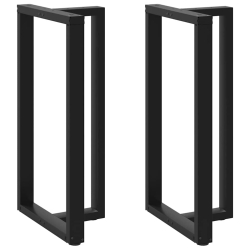 Nogi do stołu barowego, 2 szt., czarne, 60x35x(110-111)cm, stal