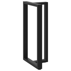 Nogi do stołu barowego, 2 szt., czarne, 60x35x(110-111)cm, stal