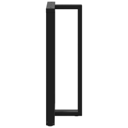 Nogi do stołu barowego, 2 szt., czarne, 60x35x(110-111)cm, stal