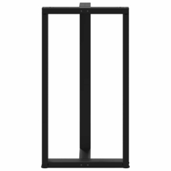 Nogi do stołu barowego, 2 szt., czarne, 60x35x(110-111)cm, stal