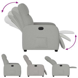 Elektryczny fotel rozkładany Cloud Grey Fabric