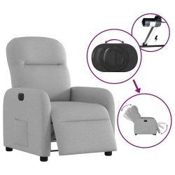 Elektryczny fotel rozkładany Cloud Grey Fabric