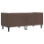 Sofa Chesterfield, 2-os., brązowa, tapicerowana sztuczną skórą