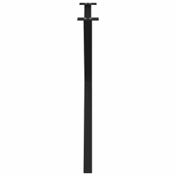 Nogi do stołu jadalnego, 2 szt., czarne, 90x(72-73) cm, stal