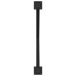 Nogi do stołu jadalnego, 2 szt., czarne, 90x(72-73) cm, stal